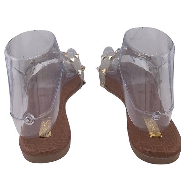 NWOB Qupid Hazy Studded Slide Flat Sandals Size 6.5 - Picture 7 of 8